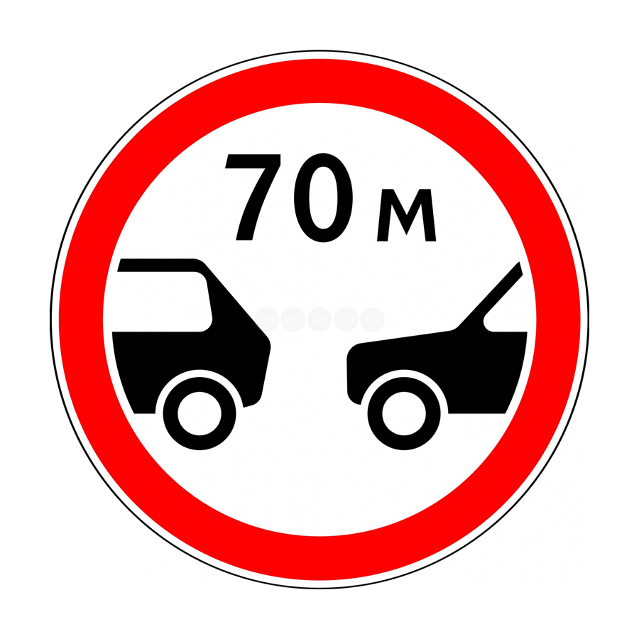 Купить дорожный знак 3.16 — Ограничение минимальной дистанции