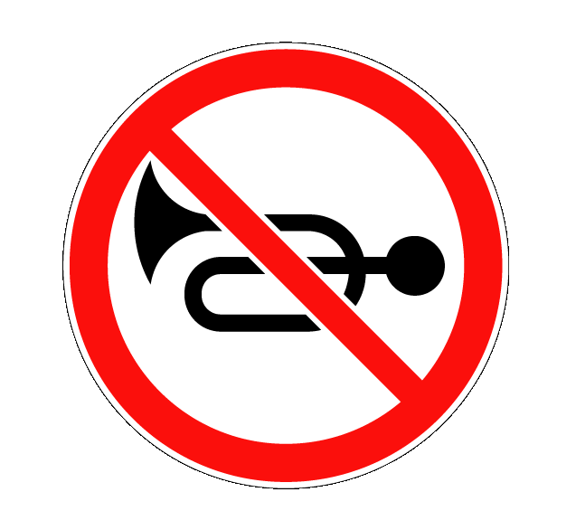 Купить дорожный знак 3.26 — Подача звукового сигнала запрещена