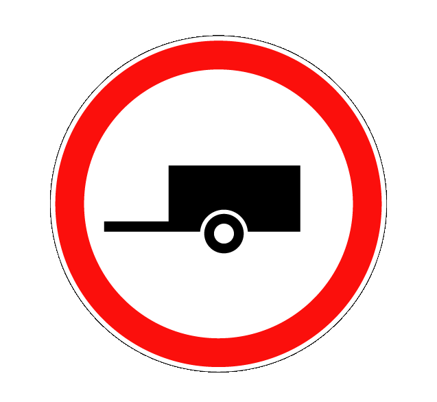 Купить Купить дорожный знак 3.7 — Движение с прицепом запрещено
