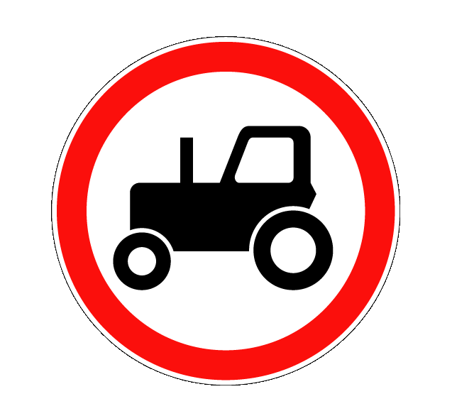 Купить Купить дорожный знак 3.6 — Движение тракторов запрещено