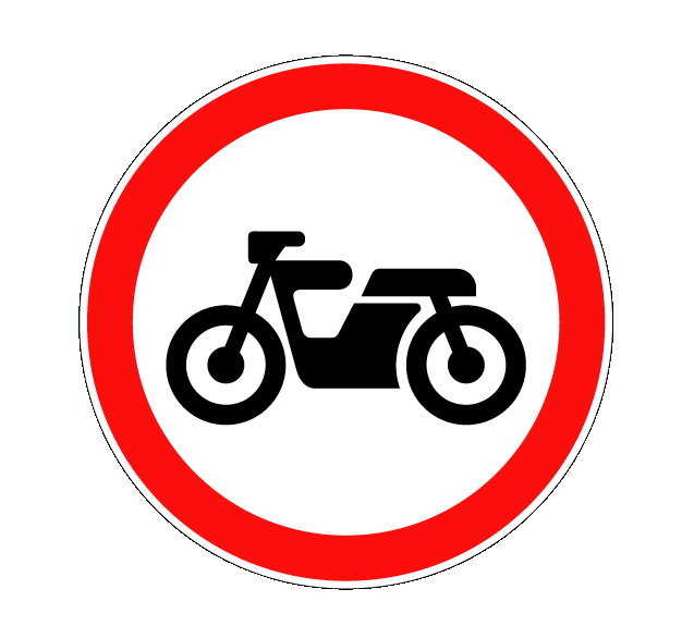 Дорожный знак 3.5 — Движение мотоциклов запрещено