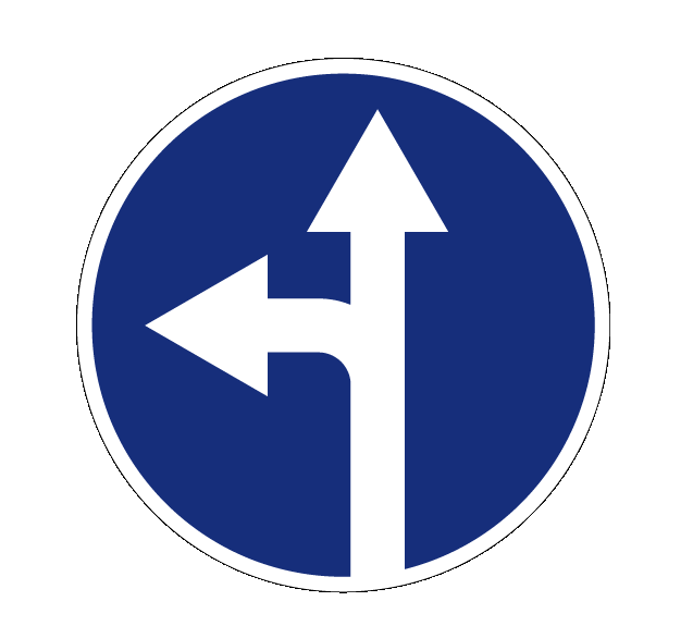 Купить Купить дорожный знак 4.1.5 — Движение прямо или налево