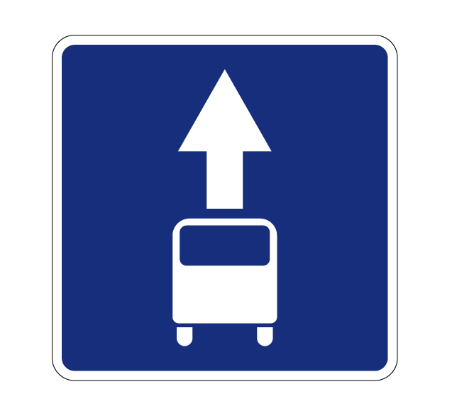 Купить дорожный знак 5.14 — Полоса для маршрутных транспортных средств