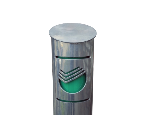 Парковочный столбик с логотипом Сбербанк с хромированным покрытием