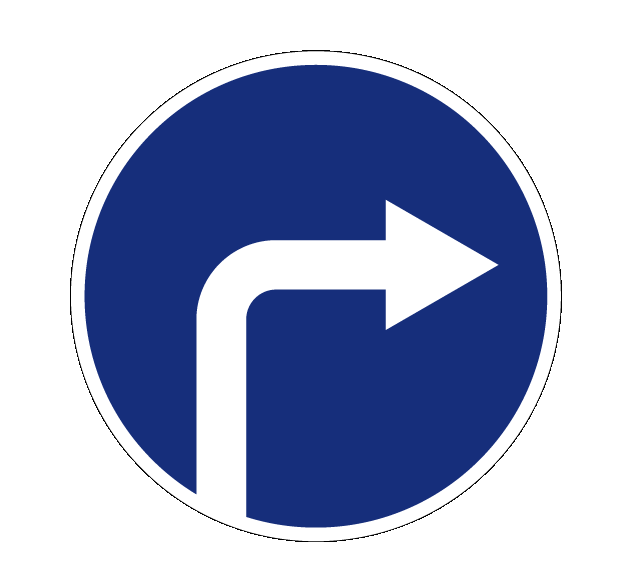 Купить дорожный знак 4.1.2 — Движение направо