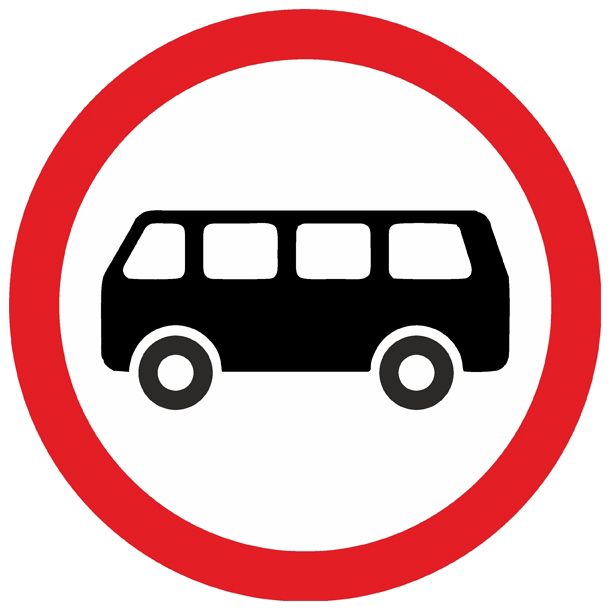 Купить дорожный знак 3.34 — Движение автобусов запрещено