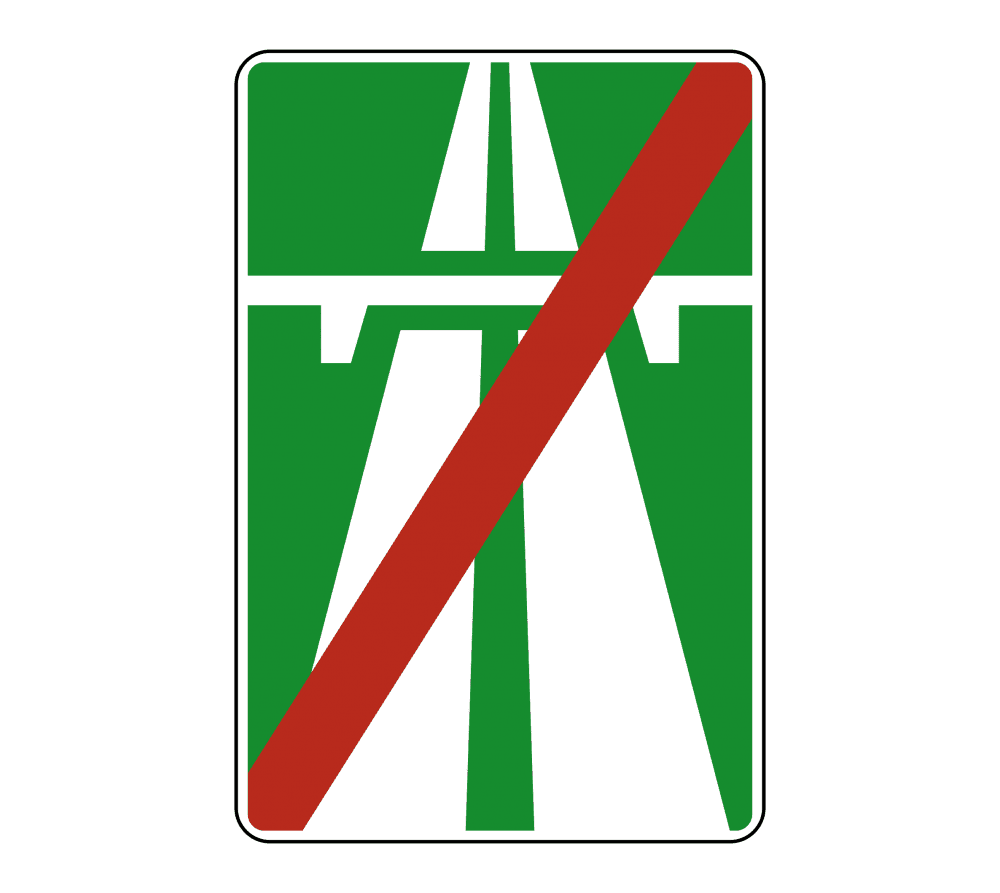 Купить дорожный знак 5.2 — Конец автомагистрали